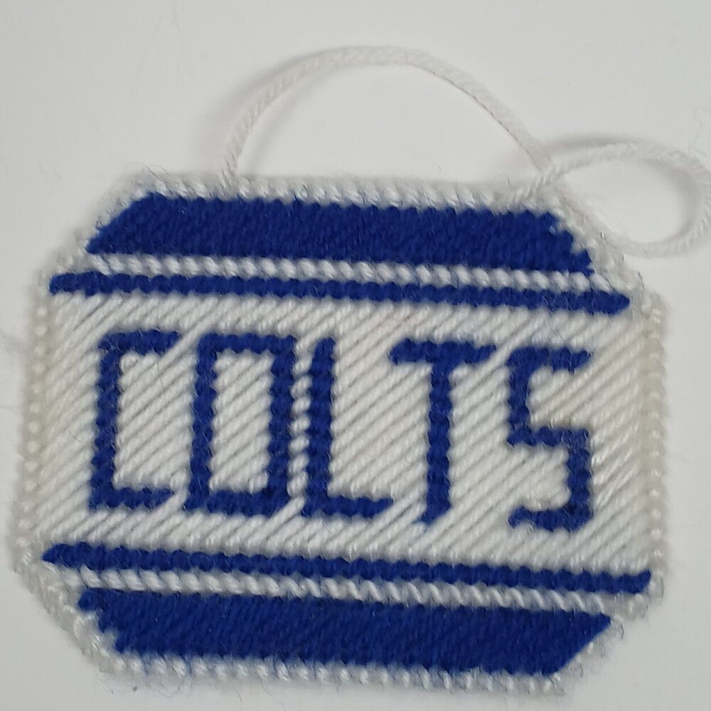 Indianapolis Colts Handstitched Christmas Ornament